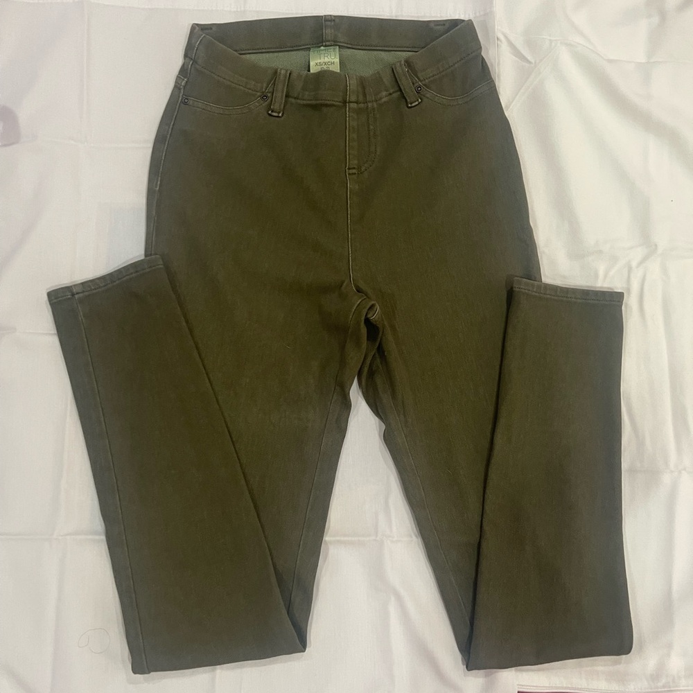 Time and Tru Women's Skinny Jeans in Olive